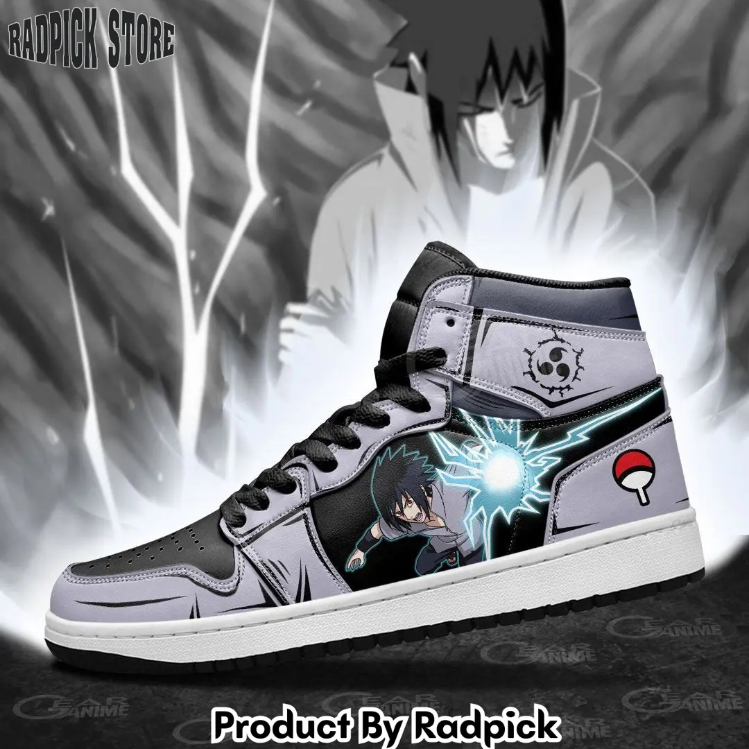 Uchiha sasuke air jordan high top sneakers anime mn22  rp0352578